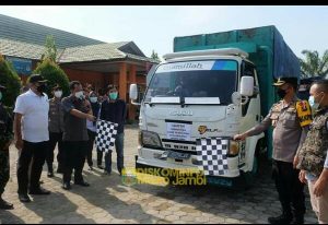 Wakil Bupati Muarojambi Lepas logistik Surat Suara PSU
