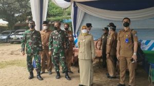 Dandim 0415 Batanghari Sambut Danrem 042/Gapu Saat Meninjau Pospam di Perbatasan Jambi-Sumsel