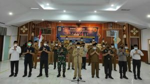 Dandim Kerinci Hadiri Deklarasi Penegakan Disiplin Prokes Di Kabupaten Kerinci