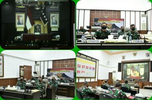 Pangdam II/Swj Vicon Bersama Panglima TNI Terkait Evaluasi Pelaksanaan PPKM Skala Mikro