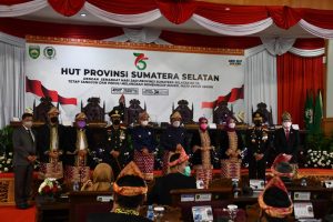 Pangdam II/Sriwijaya Hadiri Rapurna Istimewa DPRD Dalam Rangka HUT Ke-75 Prov Sumsel