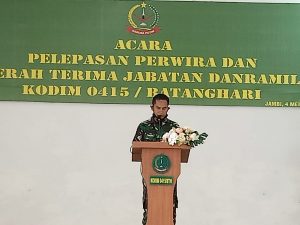 Dandim 0415/Batanghari Pimpin Sertijab Danramil Sekaligus Lepas Perwira yang masuk MPP