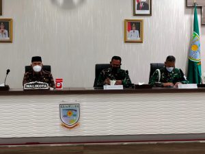 Dandim 0415/Batanghari Hadiri Rakor Percepatan Penanganan Covid 19 Di Kota Jambi