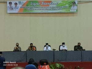 Danramil Telanaipura Hadiri Rakor Pelaksanaan PPKM Kecamatan Danausipin