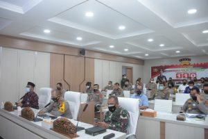 Danrem 042/Gapu Ikuti Vicon lounching layanan darurat 110 di Mapolda Jambi