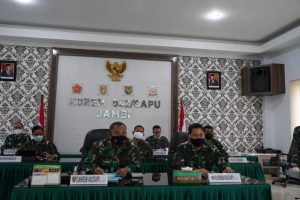 Danrem 042/Gapu Gelar Vicon Bersama Pangdam II/Swj Bahas Pengamanan PSU