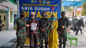 Purnawirawan dan Warakawuri Wilayah Kodim Kerinci Disuntik Vaksin Covid – 19