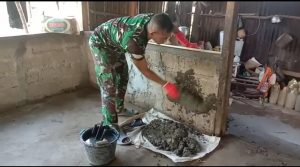 Satgas Yonif 742 Wujudkan Rumah Layak Huni Warga Perbatasan