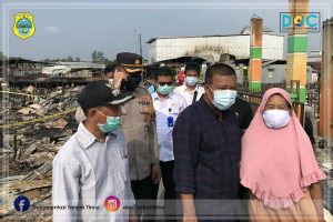 Bupati Dampingi Kapolda Tinjau Lokasi Kebakaran di Desa Mendahara Tengah