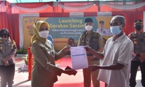 Wali Kota Jambi Dampingi PJ Gubernur, Launching Pekan Vaksinasi Lansia