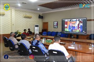 Bupati Ikuti Pelantikan Wali Kota dan Wakil Wali Kota Sungai Penuh Secara Virtual