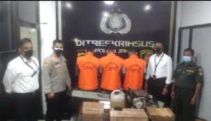 Ditreskrimsus Polda Jambi Dan Polres Muarojambi Kembali Ringkus 3 Pelaku Ilegal Loging