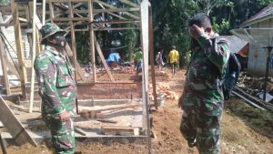 Pra TMMD Kodim Sarko Bangun Tower Air Untuk Mushola