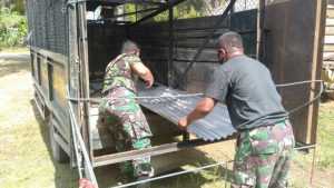 Material Seng Mulai Dikirim Untuk Rehab Rumah Program TMMD Kodim Sarko 