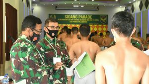 Kasdam II/Sriwijaya Pimpin Sidang Parade Penerimaan Catar Akmil TA 2021