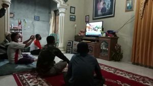 Pemdes Bukitberingin Gelar Nobar Dialog Live Dansatgas TMMD 