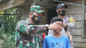 Keakraban Dansatgas Bersama Anak – Anak SAD di Lokasi TMMD