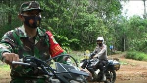 Pasiter Patroli Bersama Pantau Sasaran Fisik TMMD yang Sedang Berlangsung