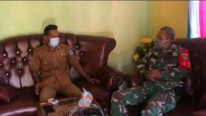 Melalui Komsos, Pasiter Satgas TMMD Ajak Kadus Tetap Himbau Warga Patuhi Prokes