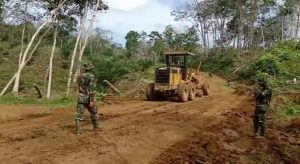 Optimis, Pengerjaan Badan Jalan TMMD Kodim Sarko Selesai Tepat Waktu