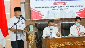 Pada Rakor dan Monitoring Pencegahan Korupsi di Merangin, Mashuri: KPK Pesan Delapan Poin Penting