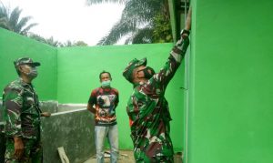 Dansatgas Cek Kualitas Pembangunan Sasaran Fisik TMMD di Bukitberingin