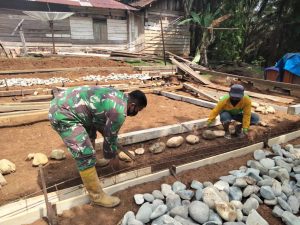 Program Bedrum, Pra TMMD Kodim Sarko Pasang Rangkaian Besi Behel