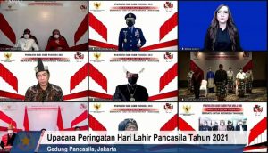 Panglima TNI Hadiri Upacara Peringatan Hari Lahir Pancasila secara Daring