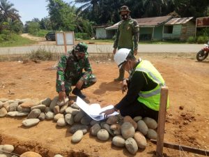 Program TMMD 111 Kodim Sarko Terus Matangkan Kesiapan Pembangunan Pos Kamling