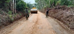 Meski Libur, Satgas TMMD Kodim Sarko Tetap Kerja Untuk Kejar Target