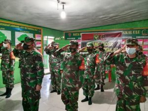 Prajurit Kodim 0419 Tanjab Ikuti Upacara Hari Lahir Pancasila Secara Virtual