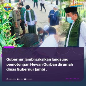 Al-Haris Laksanakan Sholat Idul Adha dan Potong Sapi Kurban di Rumah Dinas