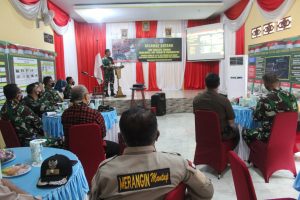 Tim Wasev Terima Paparan Dansatgas TMMD 111 Kodim Sarko