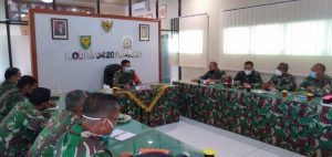 Dansatgas TMMD Kodim 0420 Sarko Pimpin Evaluasi Kerja