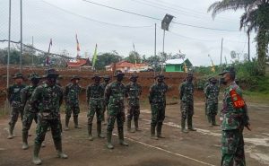 Bagi Sektor Tugas, Pasiter Satgas Pimpin Apel Pagi