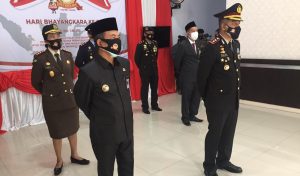 Upacara HUT Bhayangkara ke-75 di Merangin, Wabup dan Forkopimda Ikuti Secara Virtual