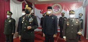 Hari Bhayangkara ke 75, Kapolres Muarojambi bersama Forkopimda Laksanakan Upacara Secara Virtual