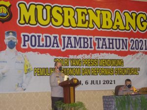 Kapolda jambi Buka Musrenbang Polda Jambi Tahun 2021 di RCC