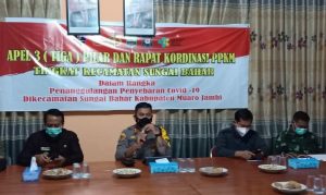 Kapolres Muarojambi Pimpin Rakor PPKM di Desa Bukit Mas Sungai Bahar