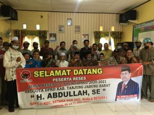 Serap Aspirasi Masyarakat, Ketua DPRD Tanjab Barat Reses Ke Desa Kuala Indah