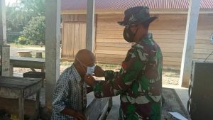 Satgas TMMD Tetap Pantau Warga Dalam Penerapan Prokes