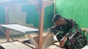 Satgas TMMD Tunjukkan Kreatifitasnya Di Bukitberingin