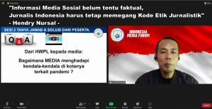 Para Jurnalis di Indonesia Mendiskusikan Peran Media Dalam Era Pandemi