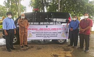 SKK Migas – KKKS Jindi South Jambi B Co., Ltd Memberikan Bantuan Ambulans Kepada Satgas Covid-19