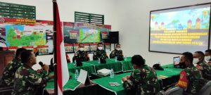 Satgas Pamtas Yonif 144/JY Terima Kunjungan Tim Binsatter Sdirdiklat Pusterad