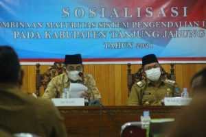 Bupati Tanjab Barat Hadiri Sosialisasi Pembinaan Maturitas SPIP