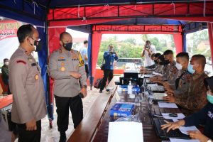 Kapolda Jambi Tinjau Pelaksanaan Vaksinasi Massal Polres Bungo