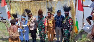 Satgas TNI Hadiri Pembentukan 2 Kampung Baru di Mamberamo Raya