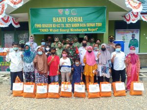 Usai Pembukan, Satgas TMMD Sarko Gelar Bakti Sosial