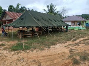 Gedung Direhab, Satgas TMMD Dirikan Tenda Belajar di SD Pembantu